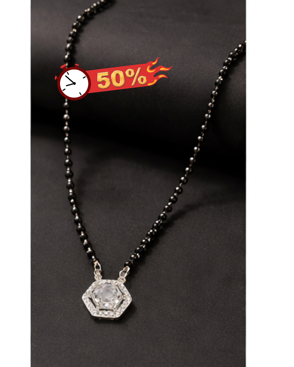 Designer 925 Silver Black Beads Necklace | Elegant Women Jewellery Gift Item