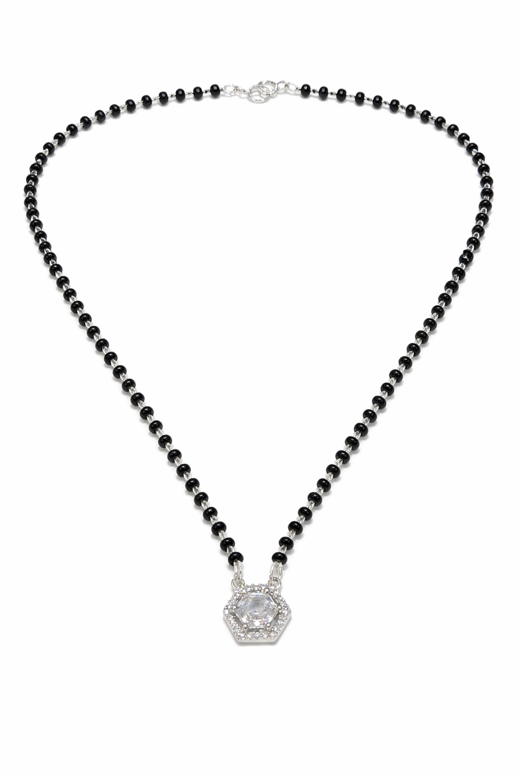 Designer 925 Silver Black Beads Necklace | Elegant Women Jewellery Gift Item