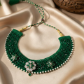 🌸 Three-Flower Choker Necklace – 92.5 Silver